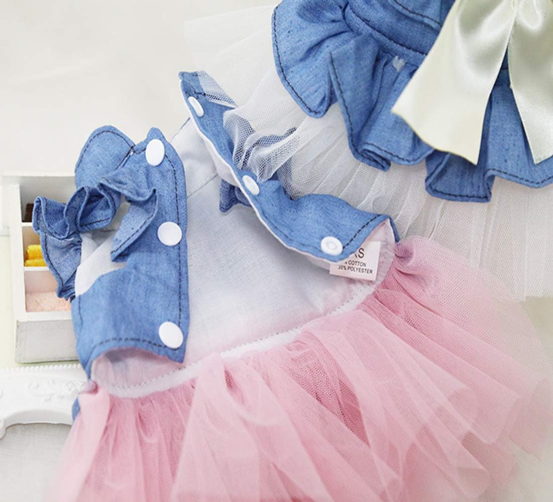 (XL, Pink) - Pet Clothes, Sweet Bowk Small Dog Skirt Girl Tutu Clothing - Image 4