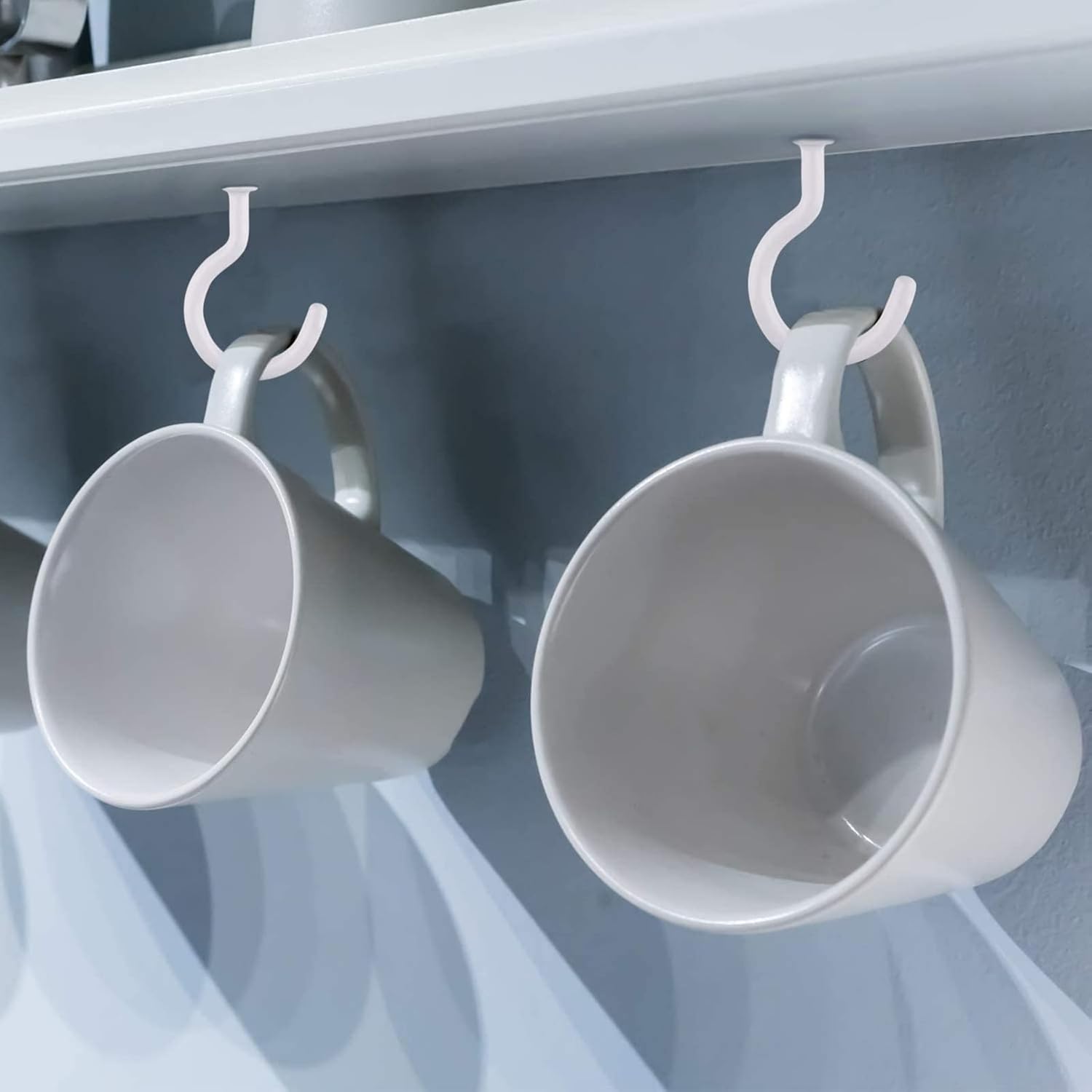 20 Pack 2.9 Inch Heavy Duty Ceiling Hooks, Vinyl-Coated Screw-in Wall Hooks - Image 5