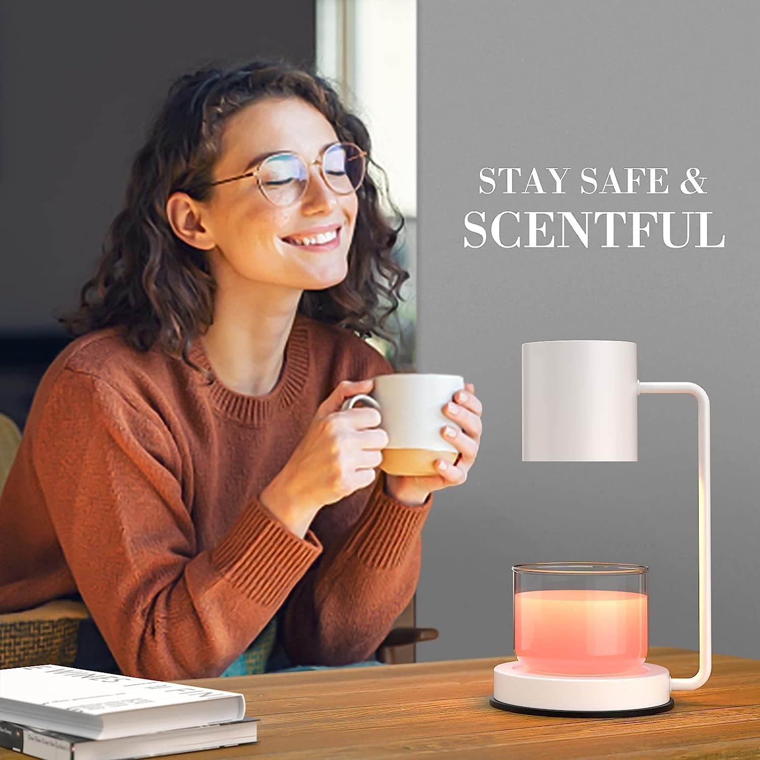 Candle Warmer Lamp Metal,Dimmable Candle Lamp Warmer with Timer Compatible - Image 5