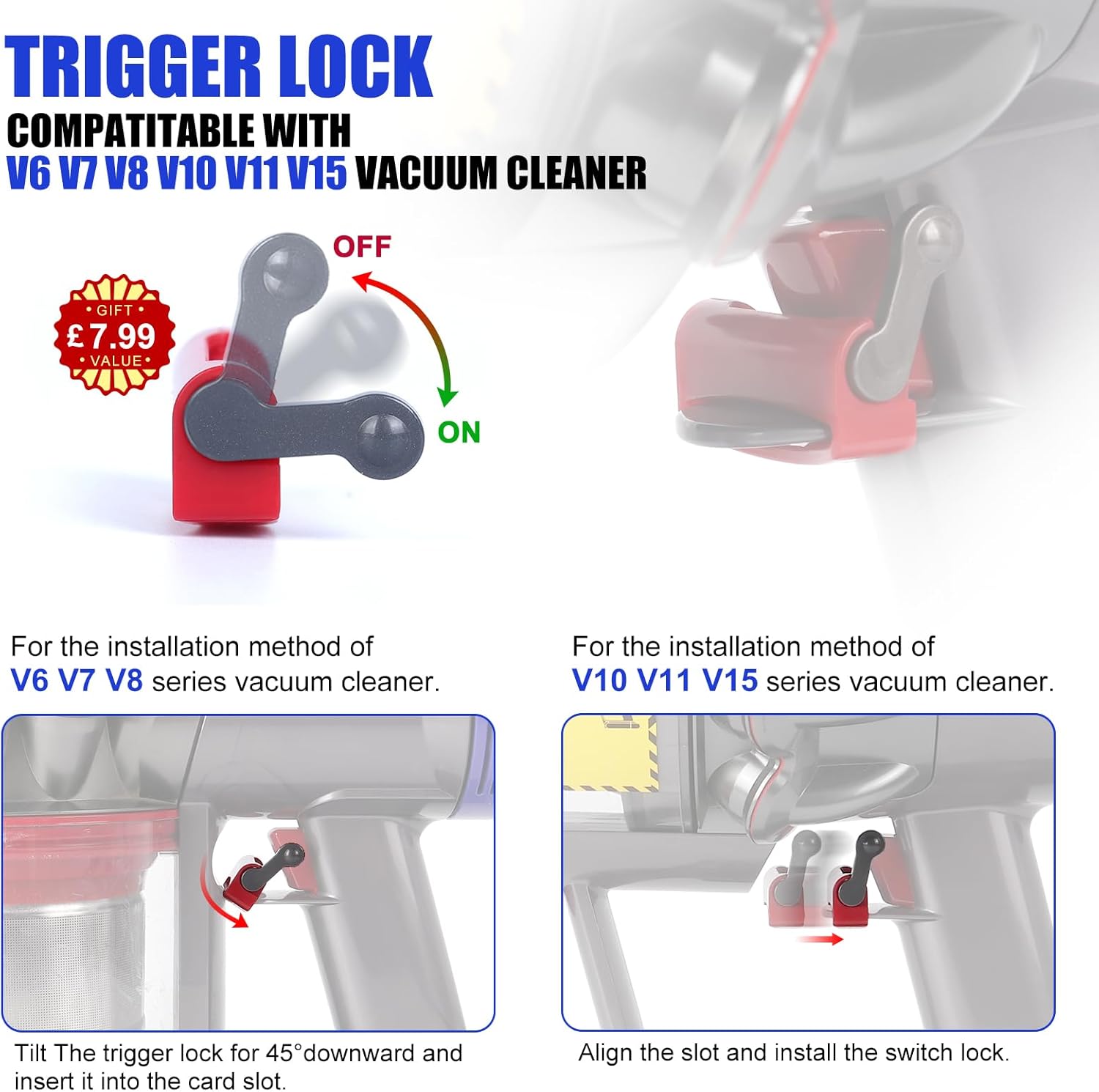 V7 V8 Dust Bin Lid Compatible with Dyson V7 V8 Vacuum Cleaner Replacements - Image 7