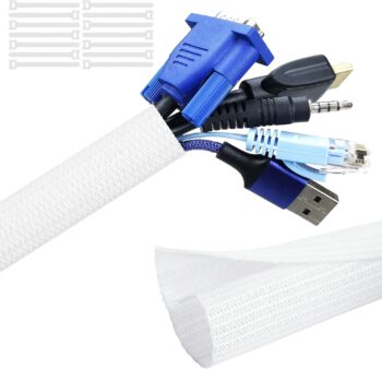 Cable Management, 10ft - 1/2 inch Wire Loom, Self-Wrap Cable Organiser, Braided