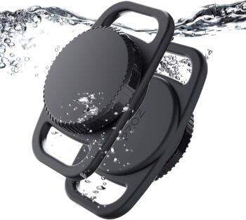 (2 Pack) Waterproof Apple AirTag Dog Collar - PC+Silicone Air Tag Pet Collar