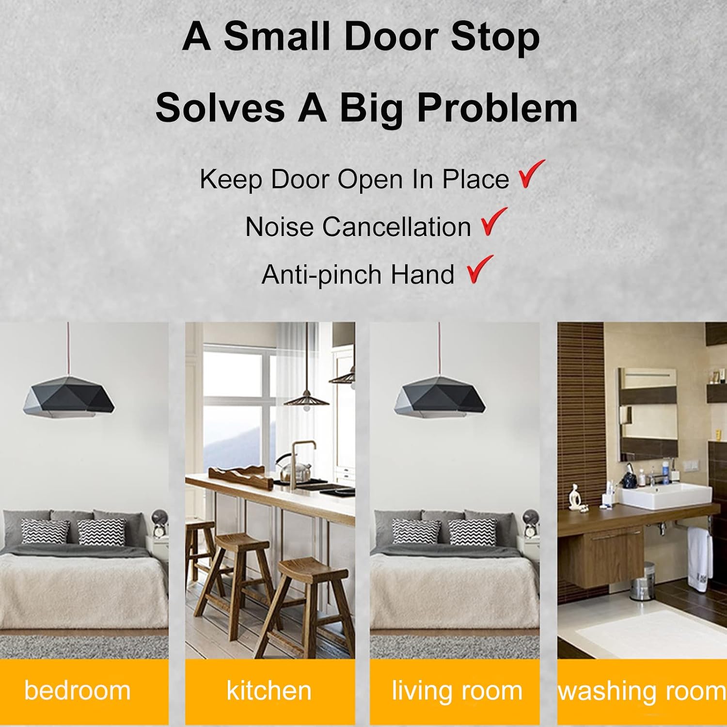 Strongest Door Stoppers for Bottom of Door, Heavy Duty Door Wedge Holder - Image 7