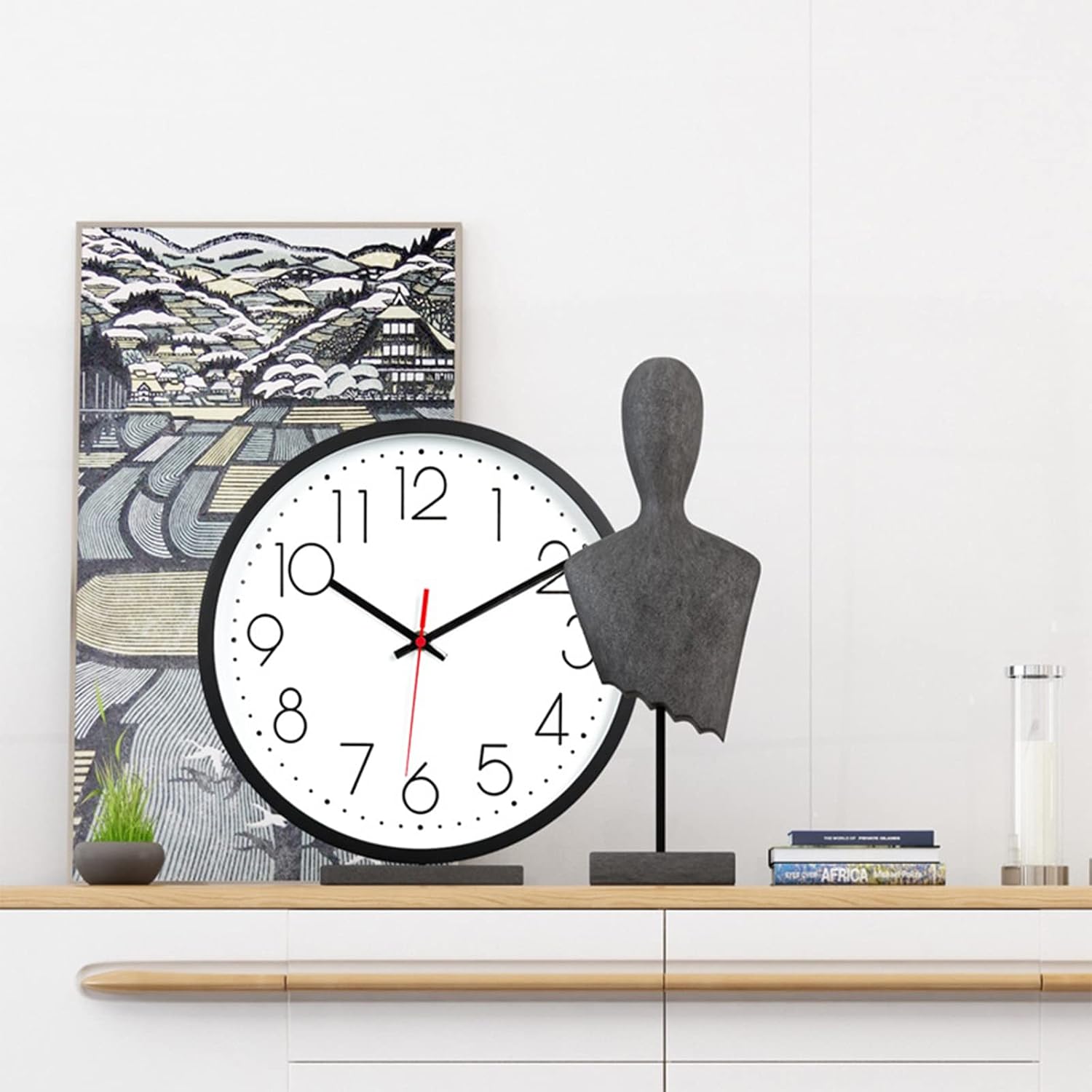 Wall Clock, Modern Wall Clock 12 Inch Silent Non-Ticking, Wall Clocks Battery - Image 7