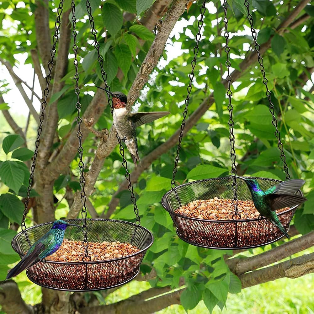 1Pc Metal Mesh Platform Feeders for Birds,Hanging Bird Feeder Tray,Metal Hanging - Image 5