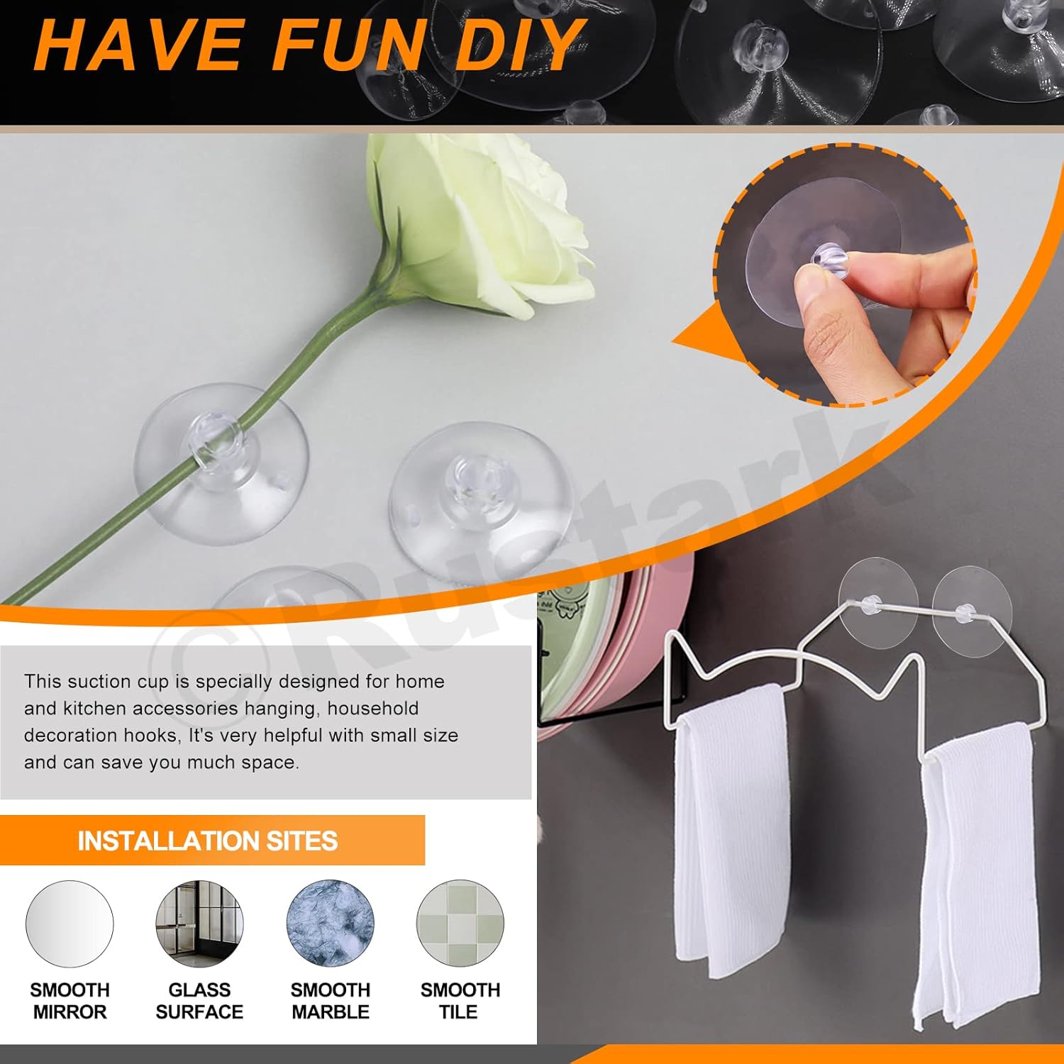 80Pcs 5 Sizes Clear Rubber Suction Cups Set Transparent Anti-Collision Sucker - Image 6