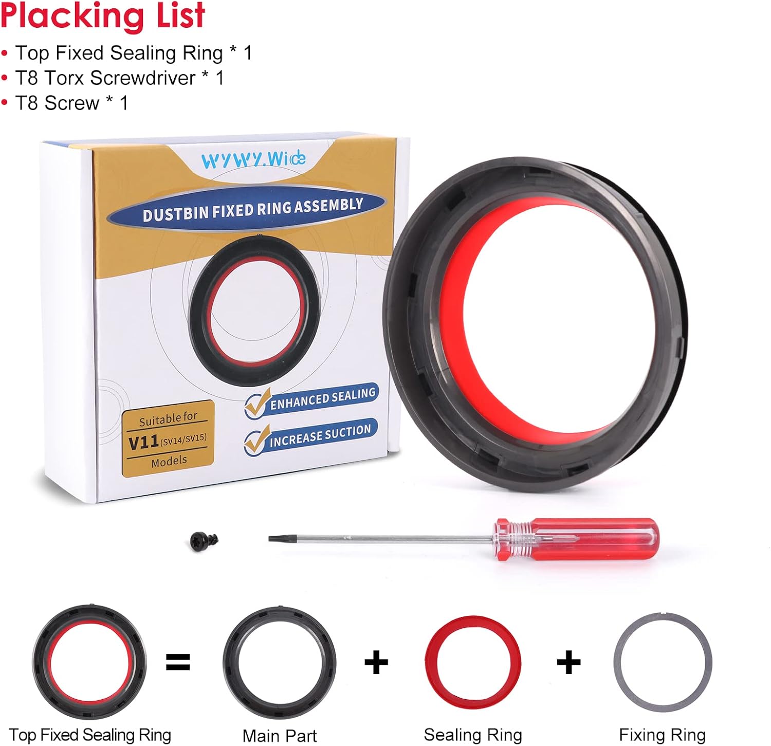 Dust Bin Top Fixed Sealing Ring Replacement for Dyson V11 V15 SV14 SV15 SV22 - Image 6