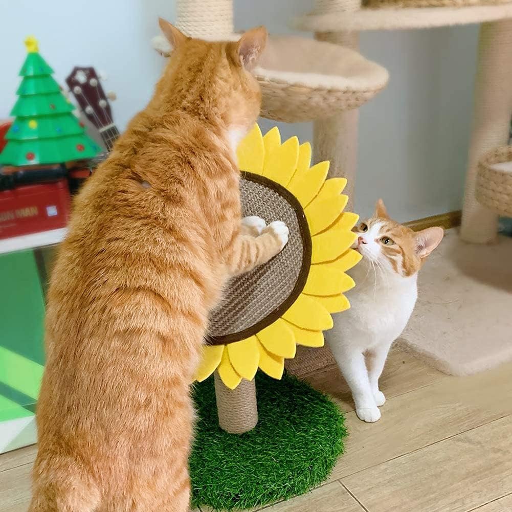 Cat Scratching Post, Sunflower Claw Scratching Post for Kitty, Natural Sisal - Image 7