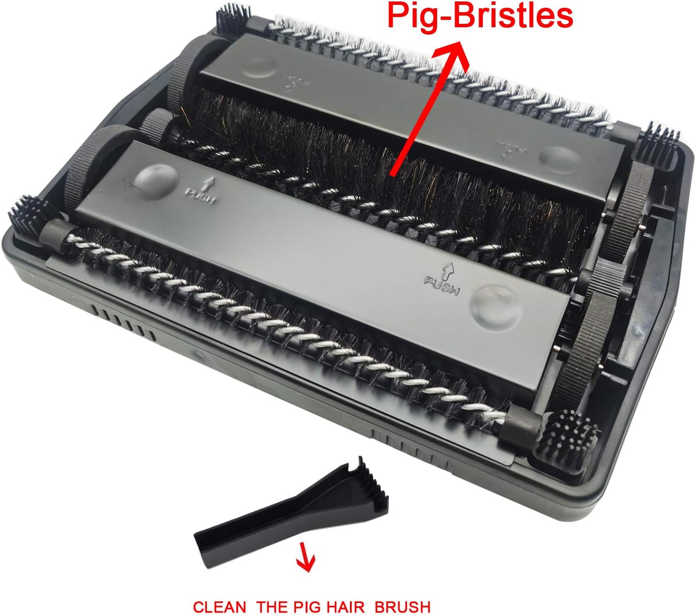 Quiet Carpet Sweeper, Floor Sweeper with Pig-Bristles, Suitable for Carpet - Image 3