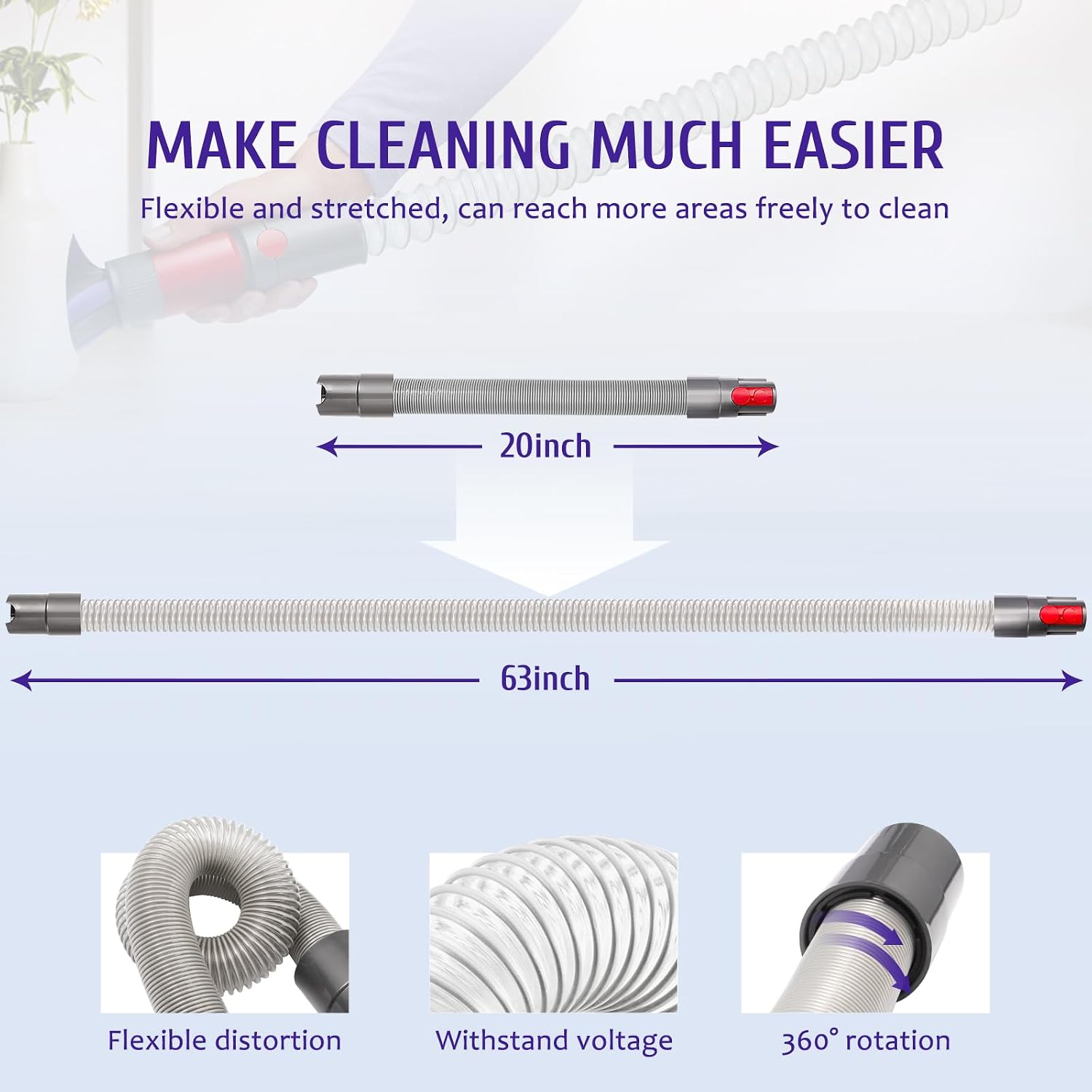 Dust Brush Compatible with Dyson V7 V8 V10 V11 V12 V15 Outsize Vacuum Cleaner - Image 5