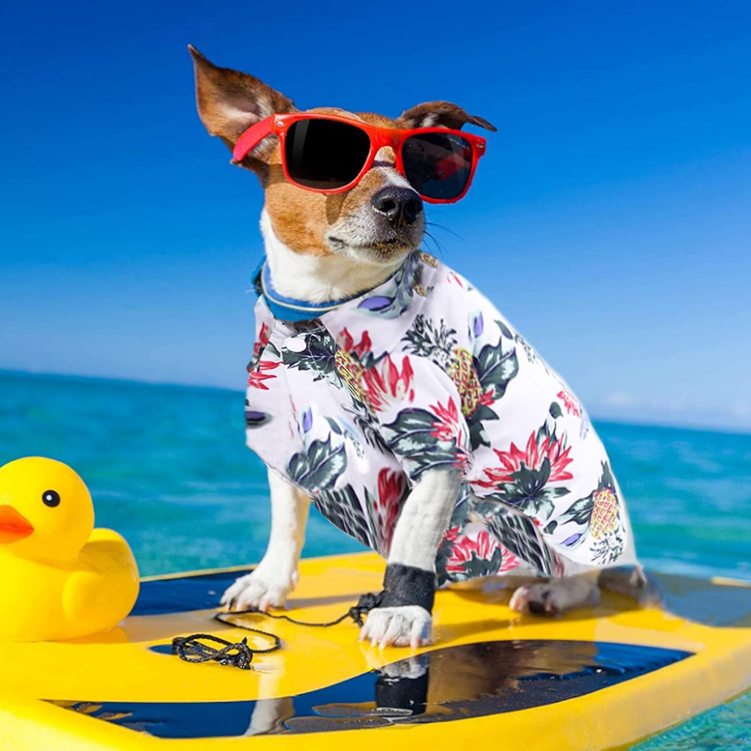 Pack of 4 Hawaiian Dog Shirt Summer Breathable Pet Clothes Dog Sweatshirts Cool - Image 6