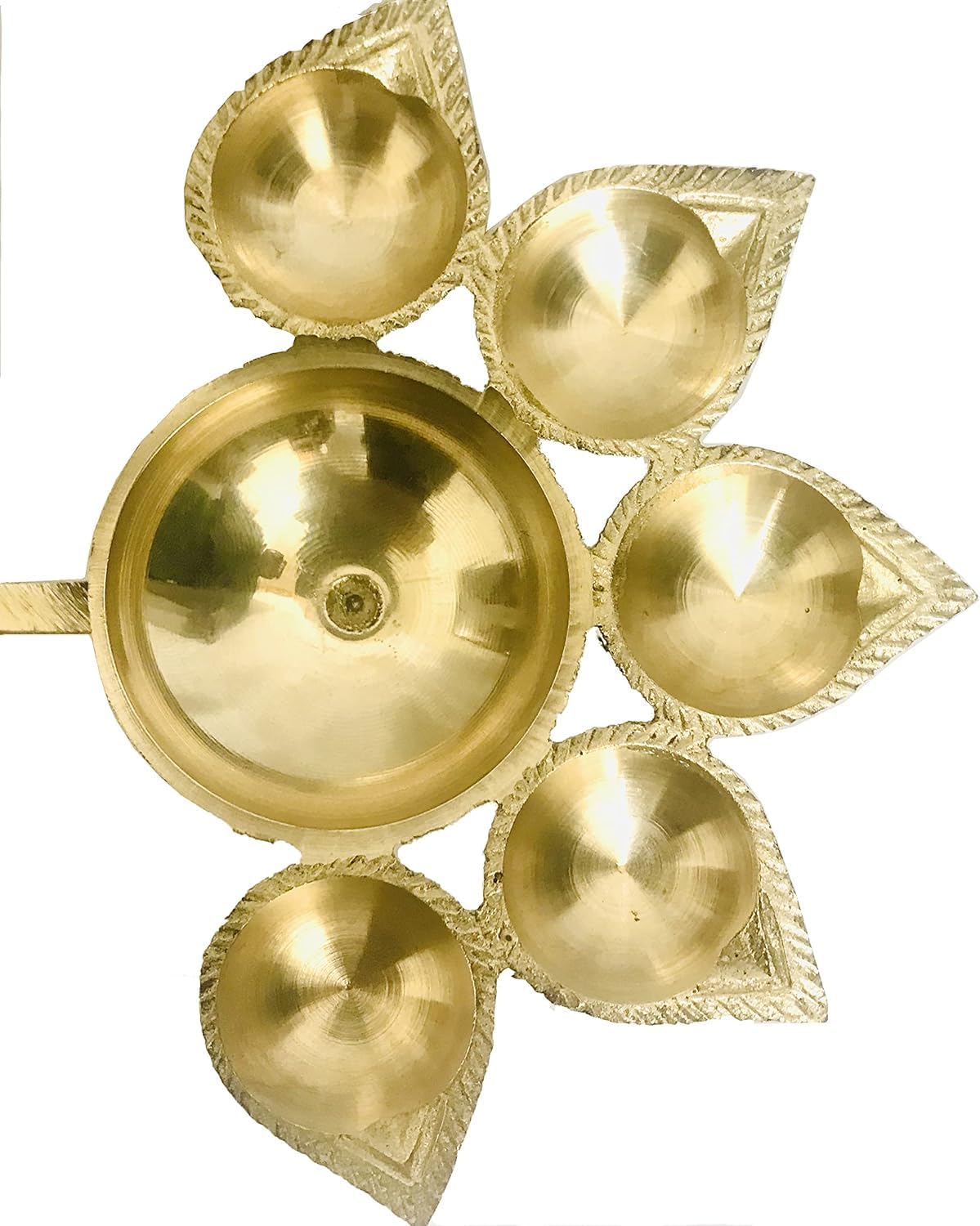 Panch Diya for Pooja Brass Aarti Deepam Navaratri Diya Navratri Pooja - Image 3