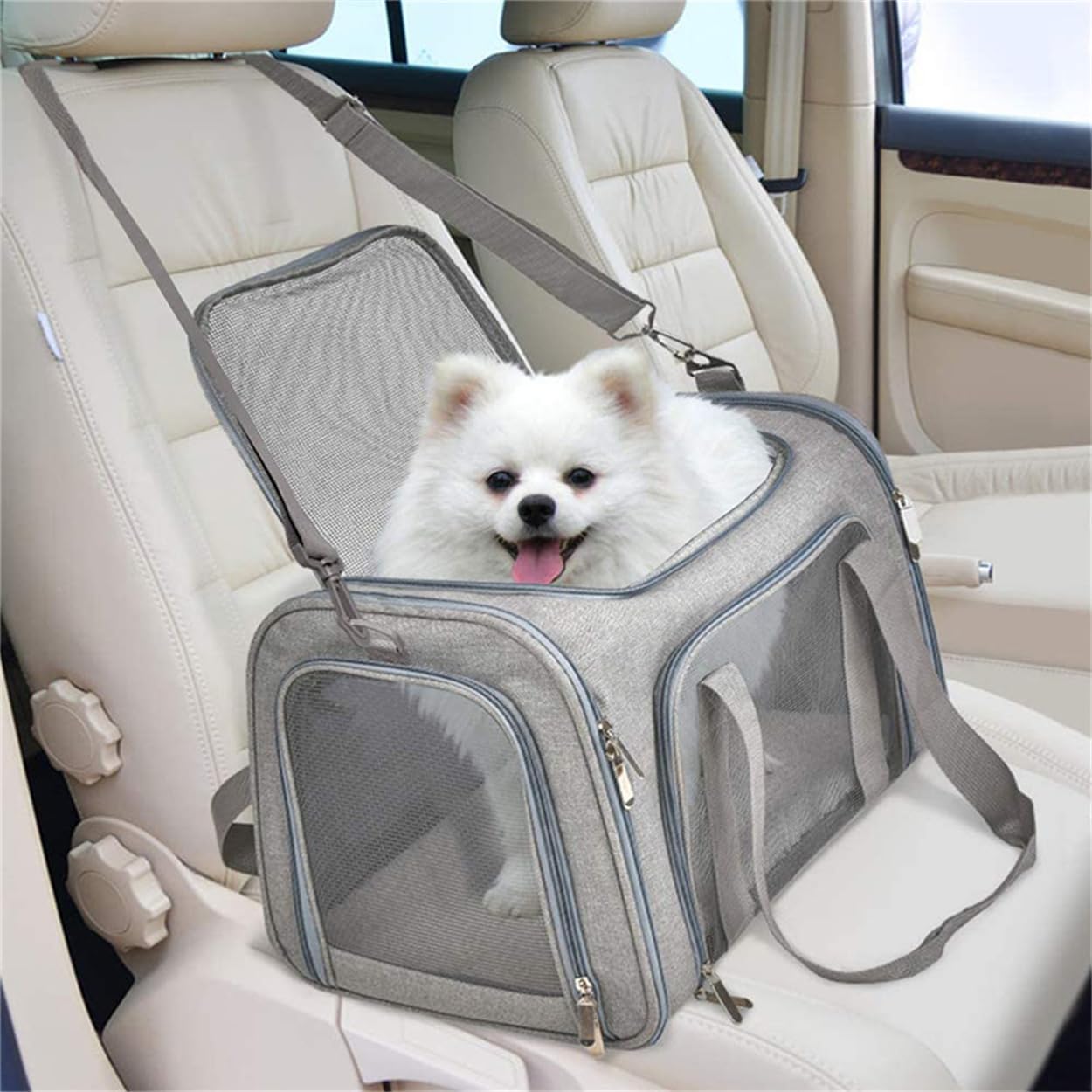 Cat Carrier Dog Carrier Pet Carrier Portable Dog/Cat Carrier Bag with Mesh - Image 7