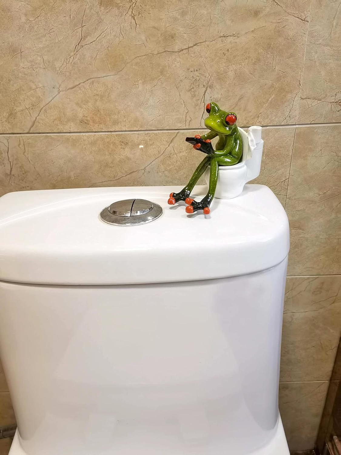 Frog Figurines Decor Funny Creative Craft Resin Frog Sculpture Statue for Home - Image 3
