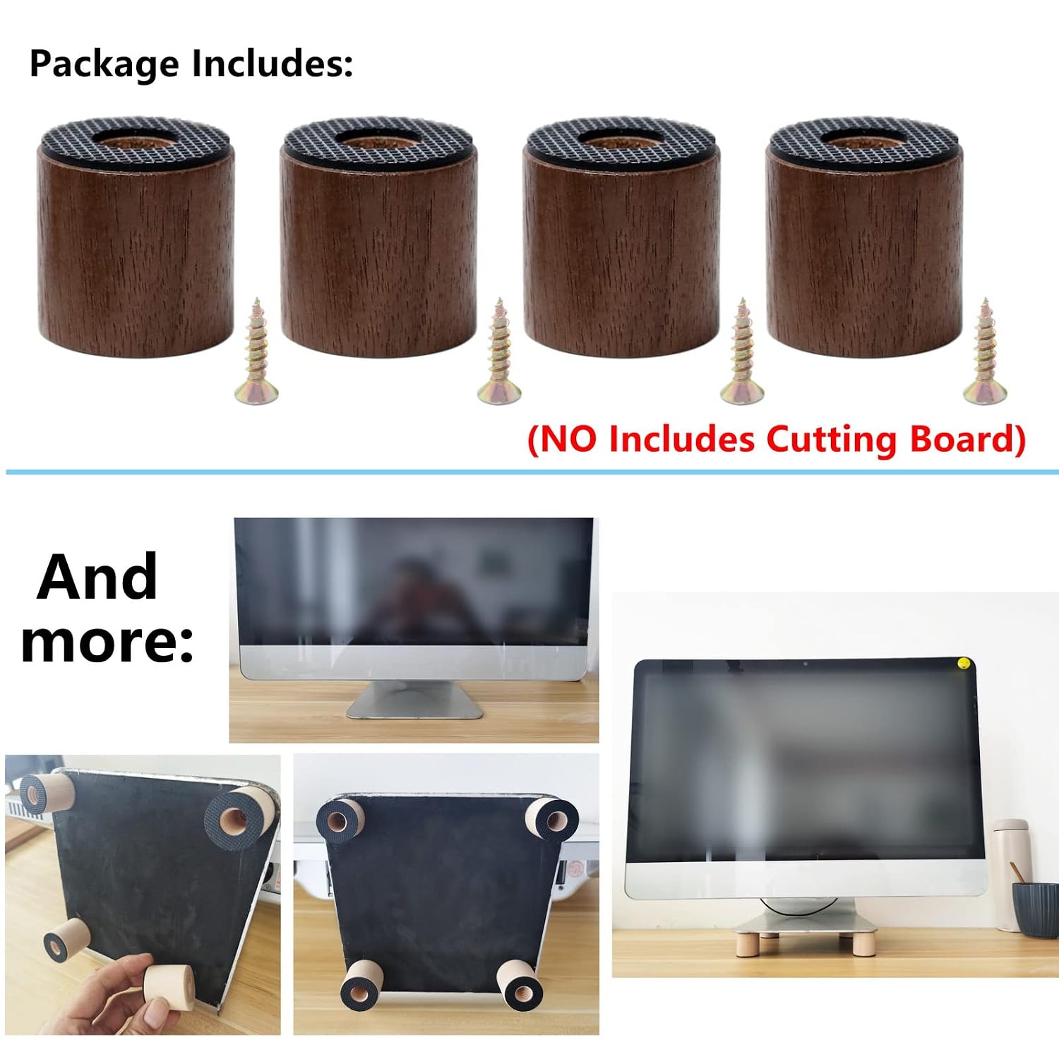 Cutting Board Feet, Walnut Chopping Board Feet, Cutting Board Feet Non Slip - Image 8