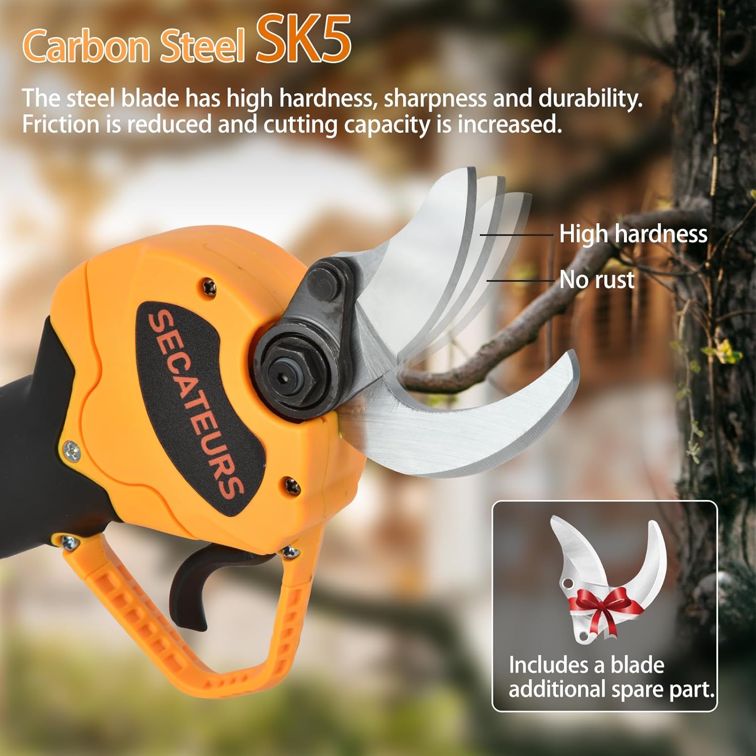 Electric Pruning Shears,40mm(1.6 inch) Cutting Diameter,Professional Cordless - Image 3