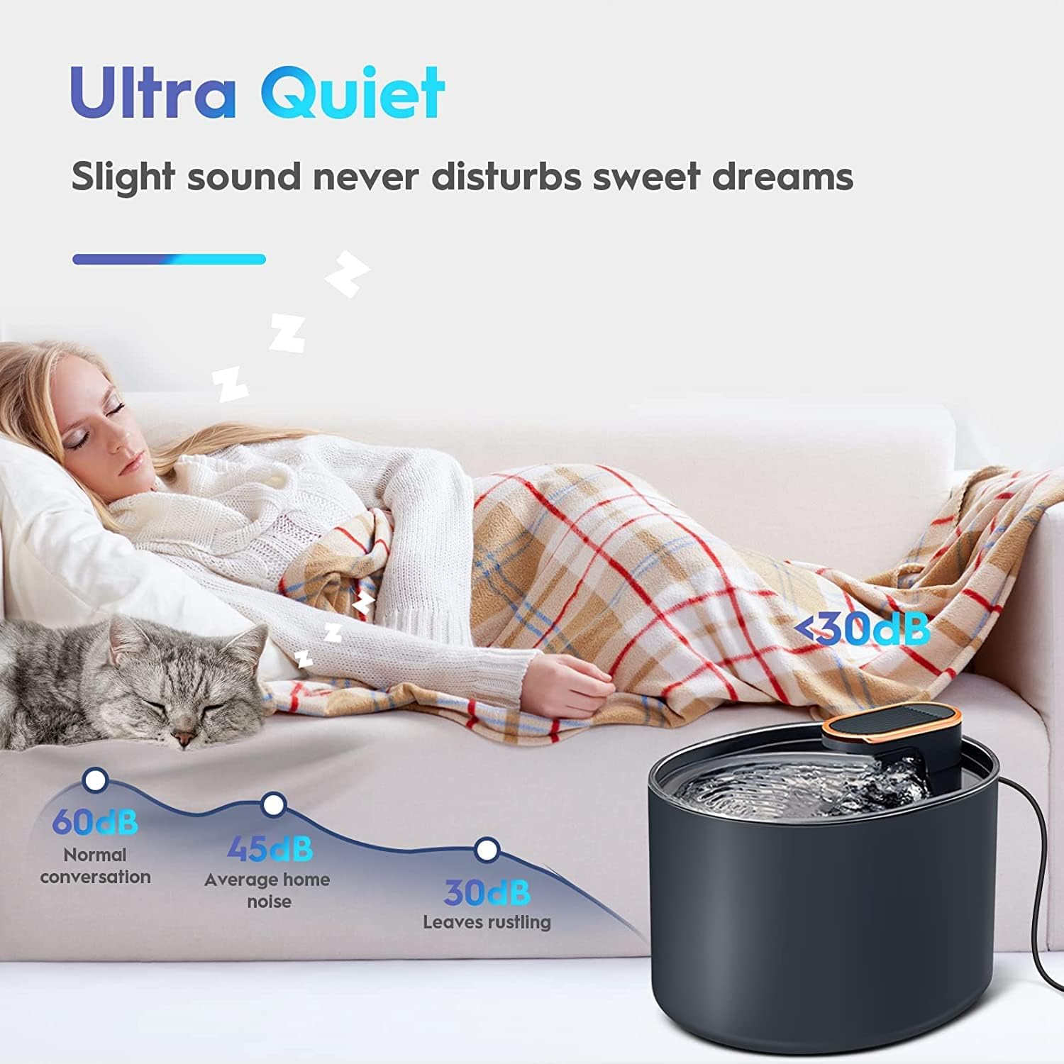 Cat Water Fountain Pet Fountain Dog Water Dispenser: Easy to Clean - Image 4
