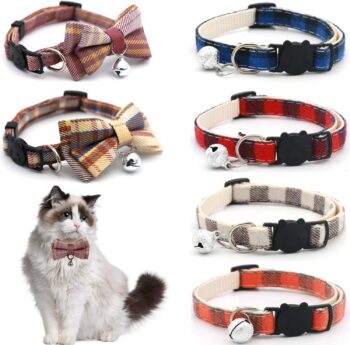 Cat Collar,6PCS Kitten Collar,Cat Collars for Girl Cats,Breakaway Cat Collars