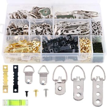 601Pcs Heavy Duty Picture Hangers Kit with 1 Mini Gradienter, Assorted Picture
