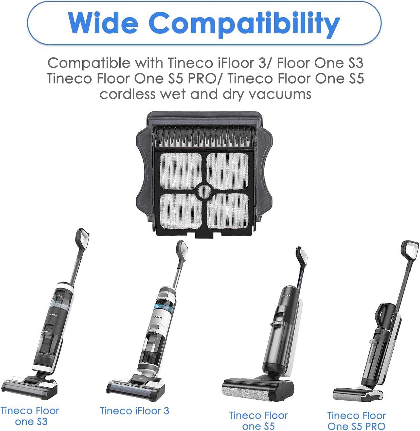 (5 Pieces) HEPA Filters Compatible with Tineco iFloor 3/ Floor One S3/ Floor One - Image 4