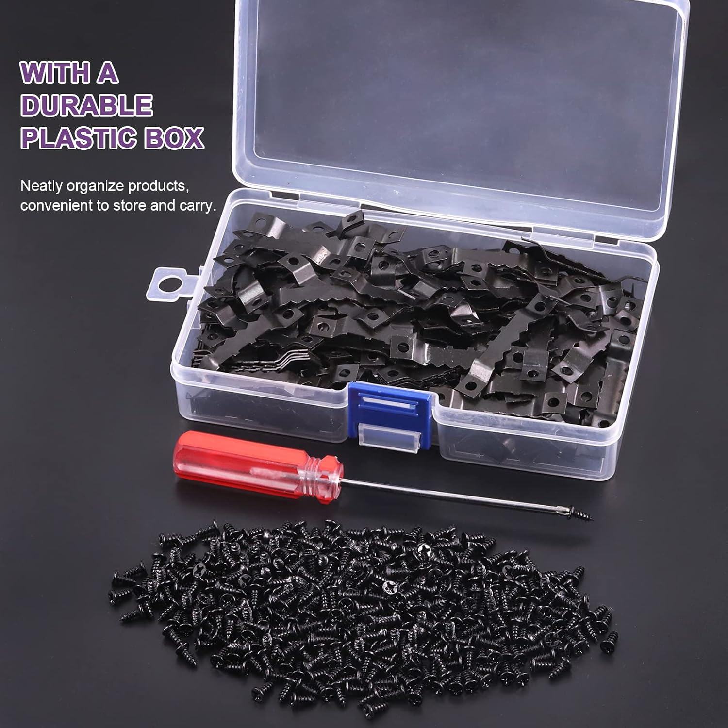 600Pcs Sawtooth Picture Frame Hanging Hangers Double Hole with Screws - Image 7