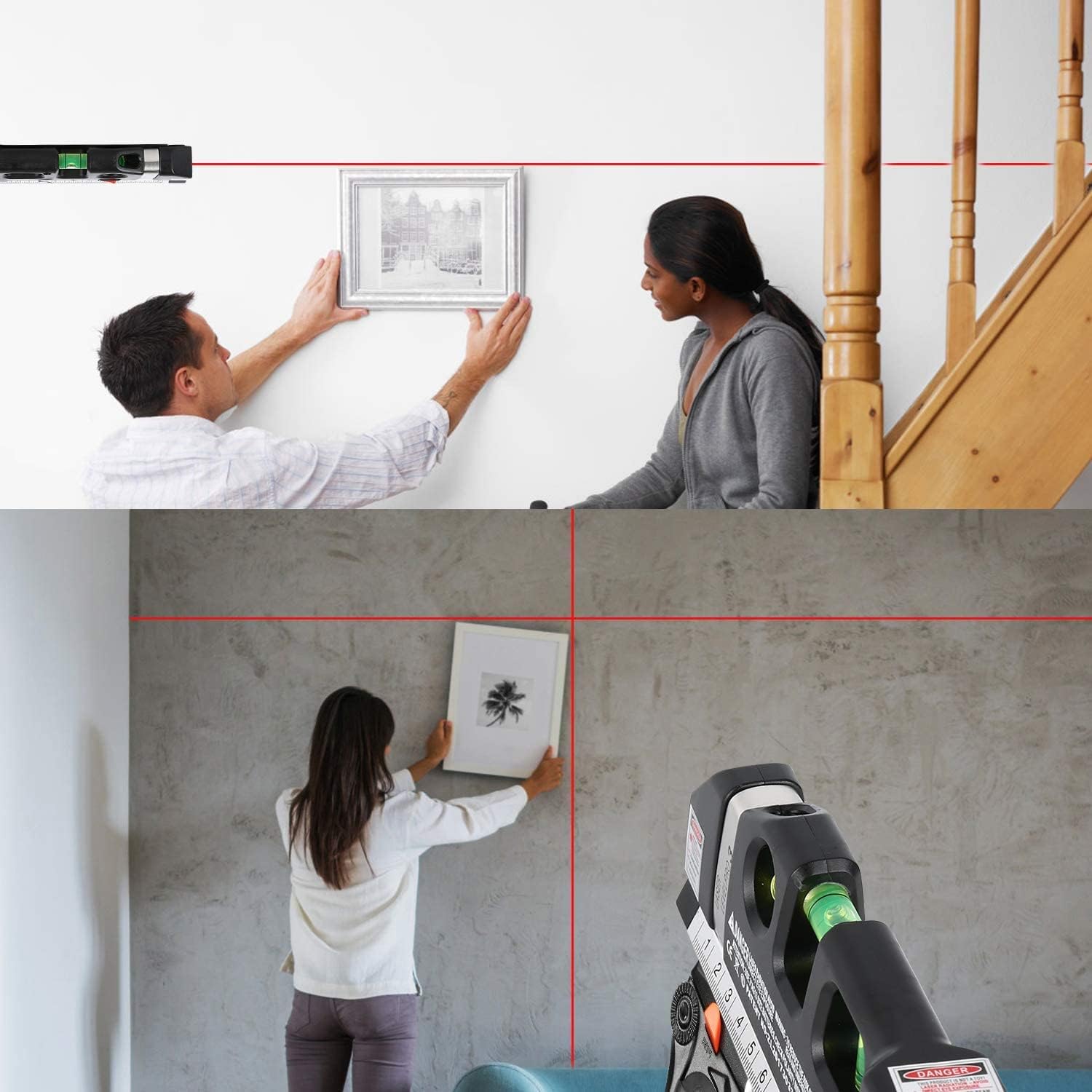 Laser Level Line Tool, Multipurpose Laser Level Kit Standard Cross Line Laser - Image 4