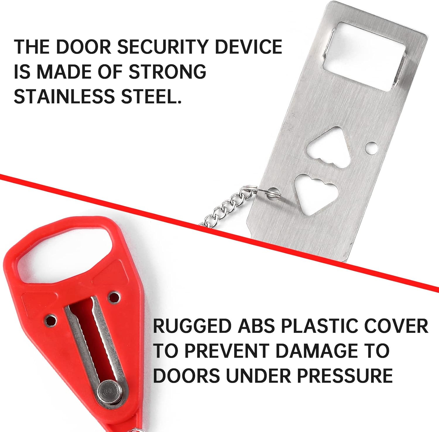 3 Packs Portable Door Lock, Door Locker Security Lock Heavy Duty Travel Lock - Image 3