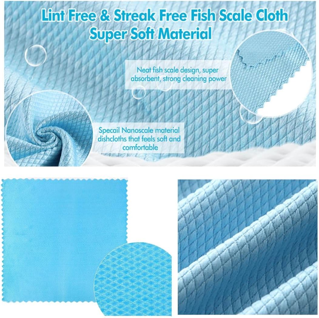 Microfiber Cleaning Cloth,Lint-Free Cleaning Cloth,Window Cleaning - 6pcs - Image 9