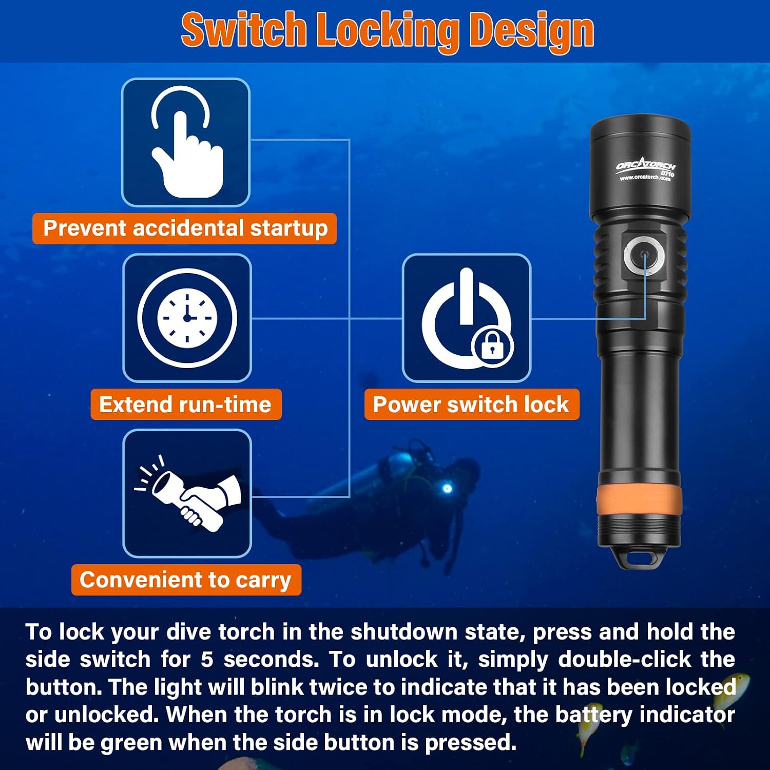 Scuba Diving Light, 3000 Lumens Super Bright Underwater - Image 4