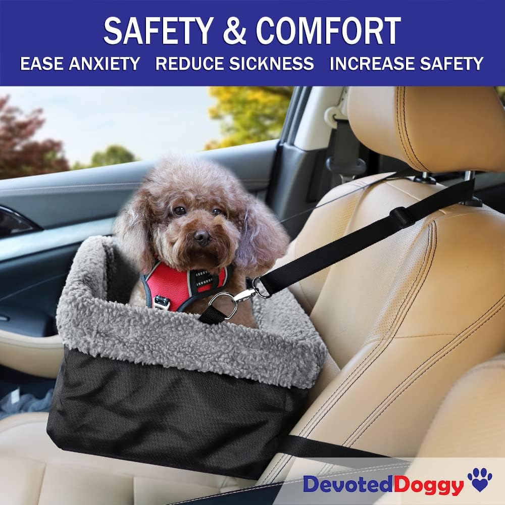 Deluxe Dog Car Seat Fits s up to 20lbs, Dog Booster Seat, Padded Cushioning - Image 4