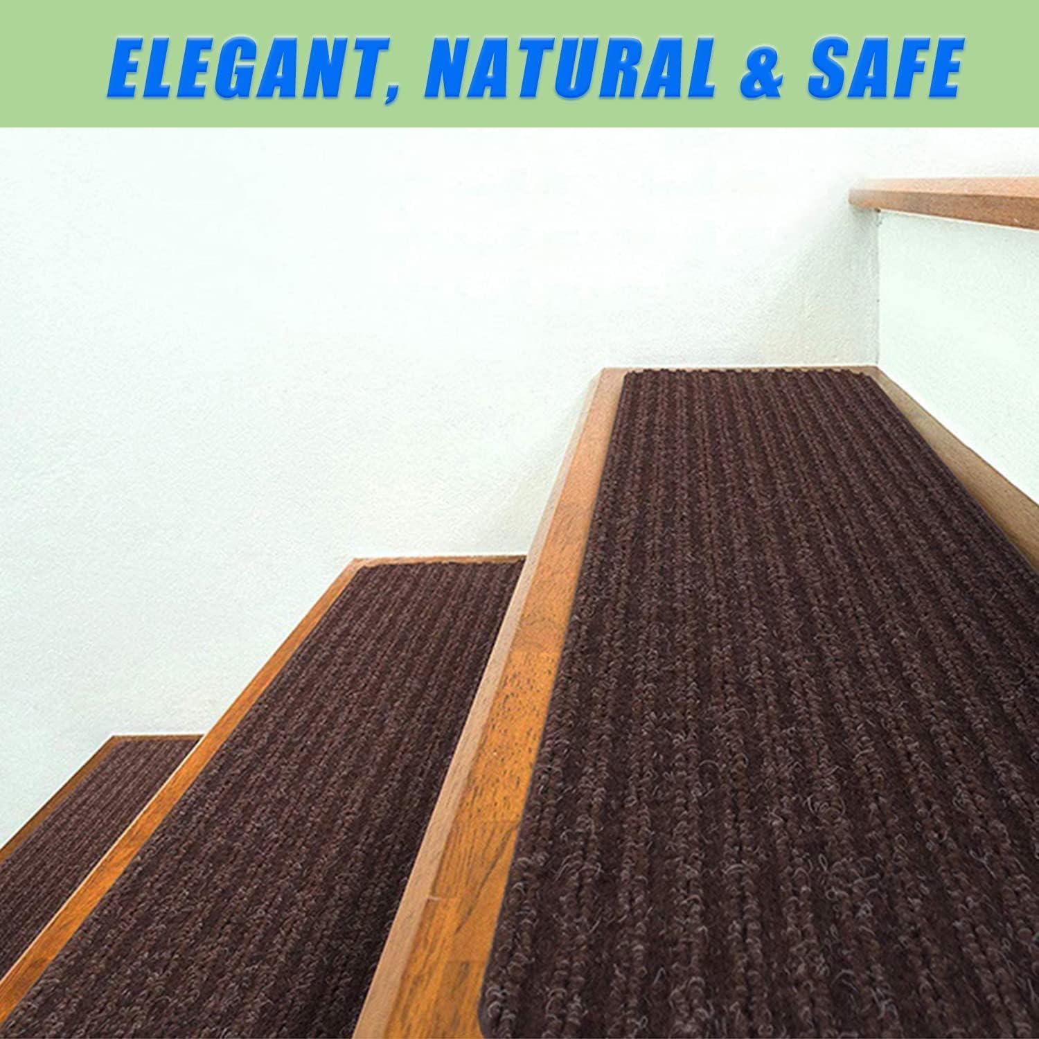 Non-Slip Stair Treads for Wooden Steps,8" X 30" (15-Pack), Pre-Applied Adhesive - Image 3