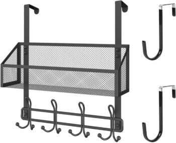 Door Hanger Hook,Door Hanger with Mesh Basket and 2 Over The Door