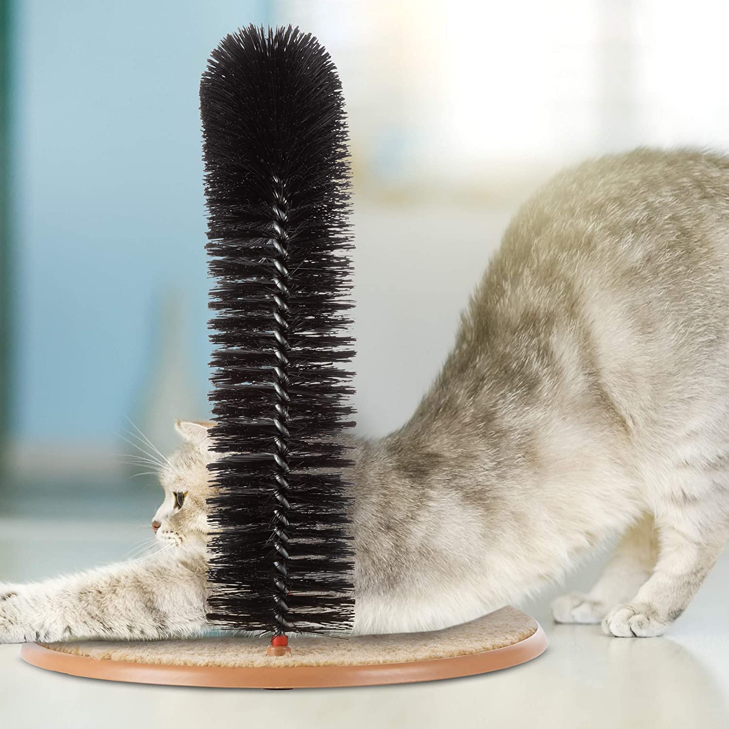 Self Grooming Cat Arch, Cat Scratcher Toys, Cat Brush for Grooming with Cat - Image 6