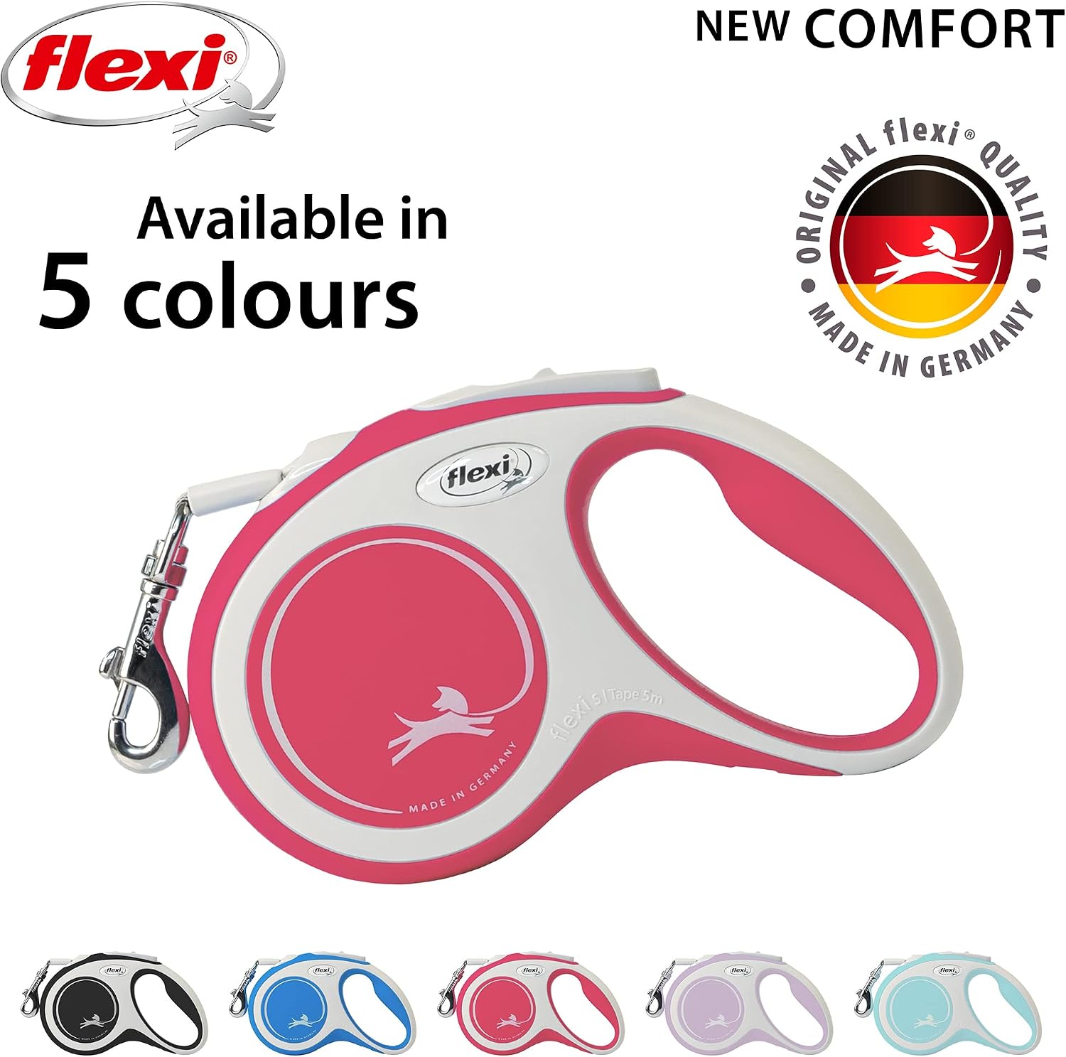 New Comfort Retractable Lead Tape Small Red 5m - Image 4