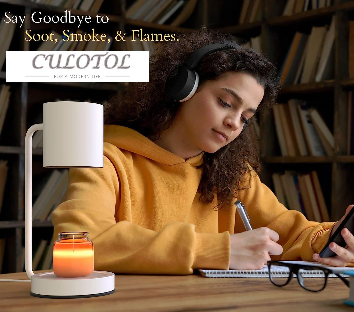 Candle Warmer Lamp Metal,Dimmable Candle Lamp Warmer with Timer Compatible - Image 4