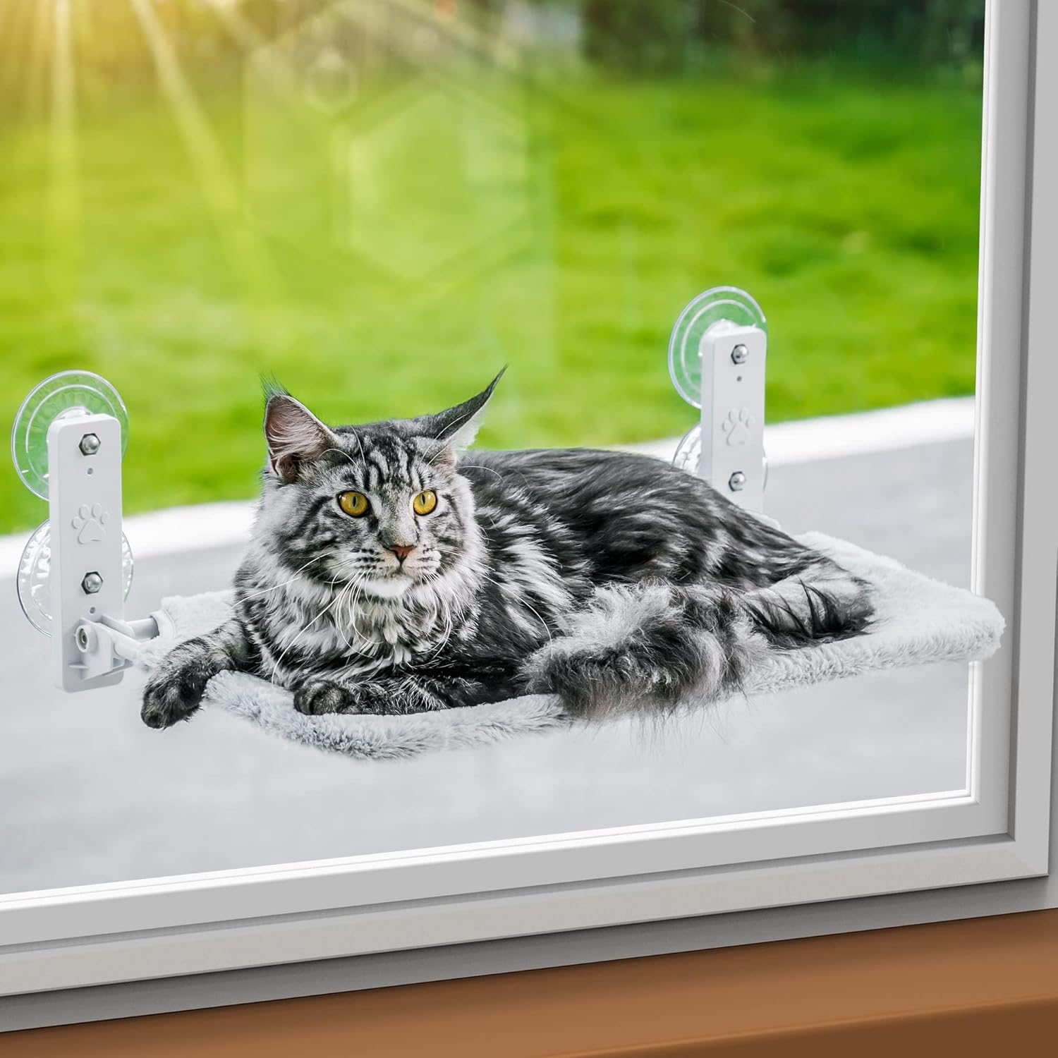 Sturdy Cat Window Perch Durable Cat Hammock Seat for Indoor Cats Reversible Mat