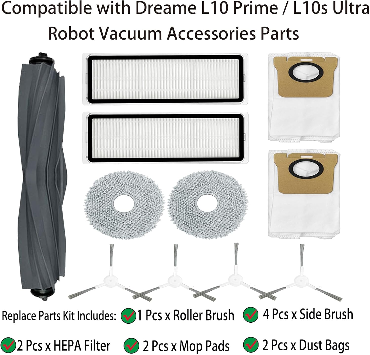 Replacement Parts for Dreame L10 Prime / L10s Ultra Robot Vacuum 1 Main Brush 4 - Image 2