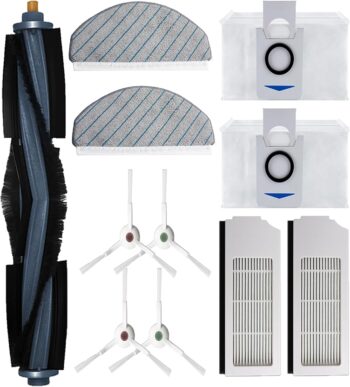Replacement Parts for Ecovacs DEEBOT T10 Plus Robot Vacuum 1 Main Brush 4 Side