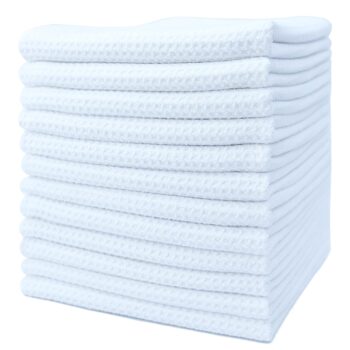 Premium Microfiber Kitchen Dish Hand Towel Waffle Weave 12 Pack