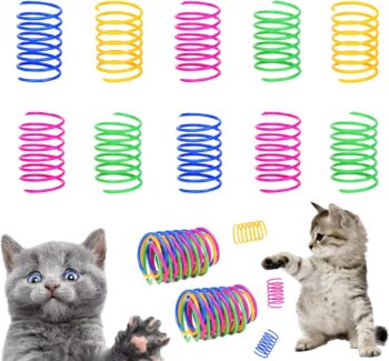 Cat Spring Toy (100 Pack), Interactive Cat Toy for Indoor Cats, Lightweight