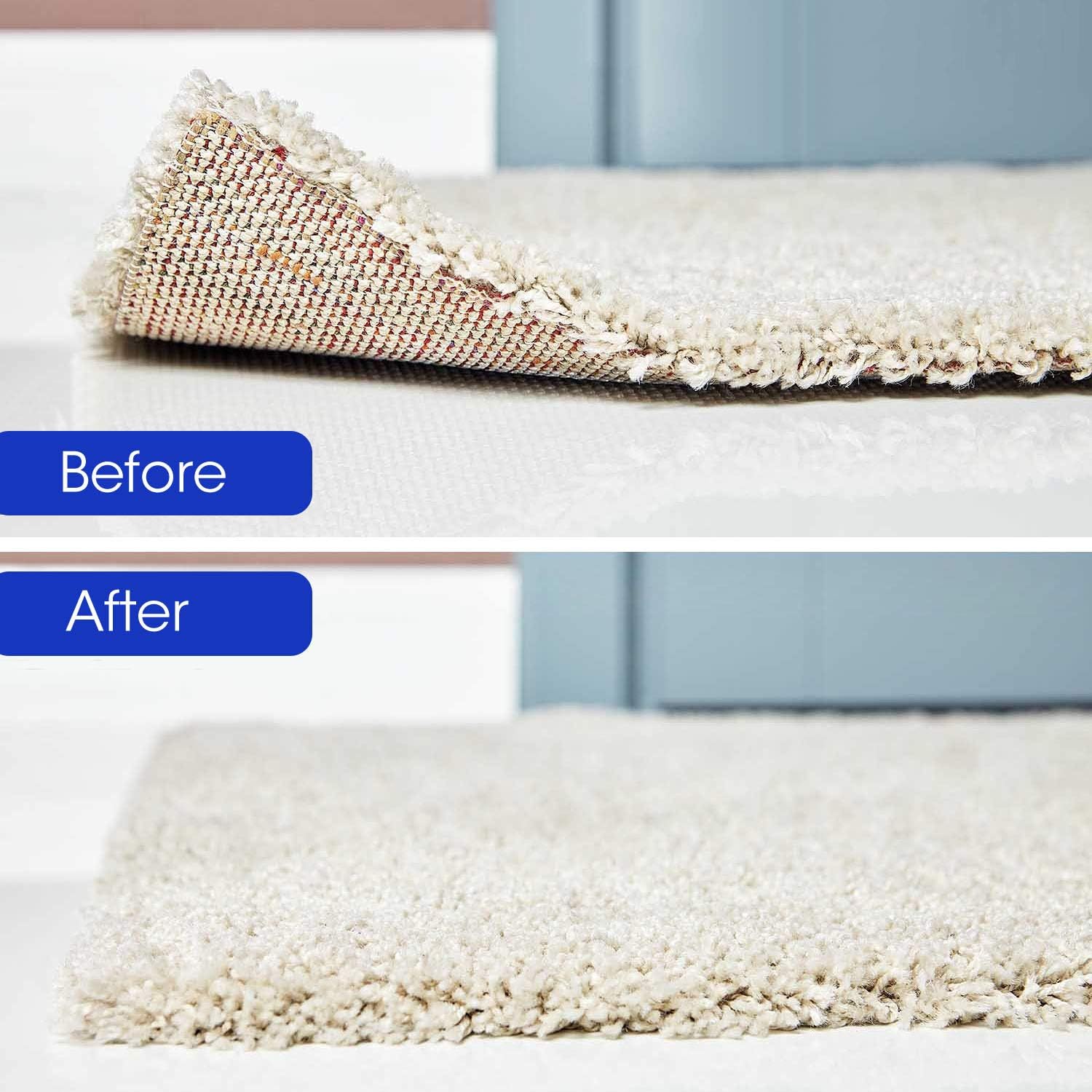 Rug-Grip, 16 Pcs Dual Sided Washable Removable Prevent Curling Corner Carpet - Image 3
