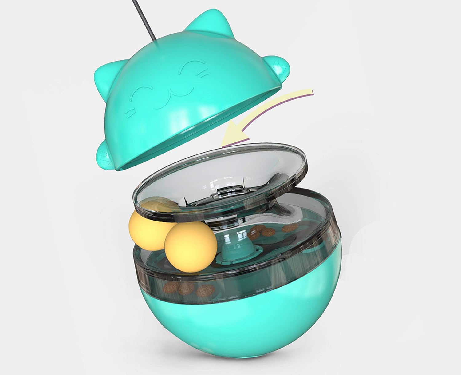 Cat Tumbler Toys Food Dispenser Slow Feeder for Cat and Kitten Exercise Anxiety - Image 2