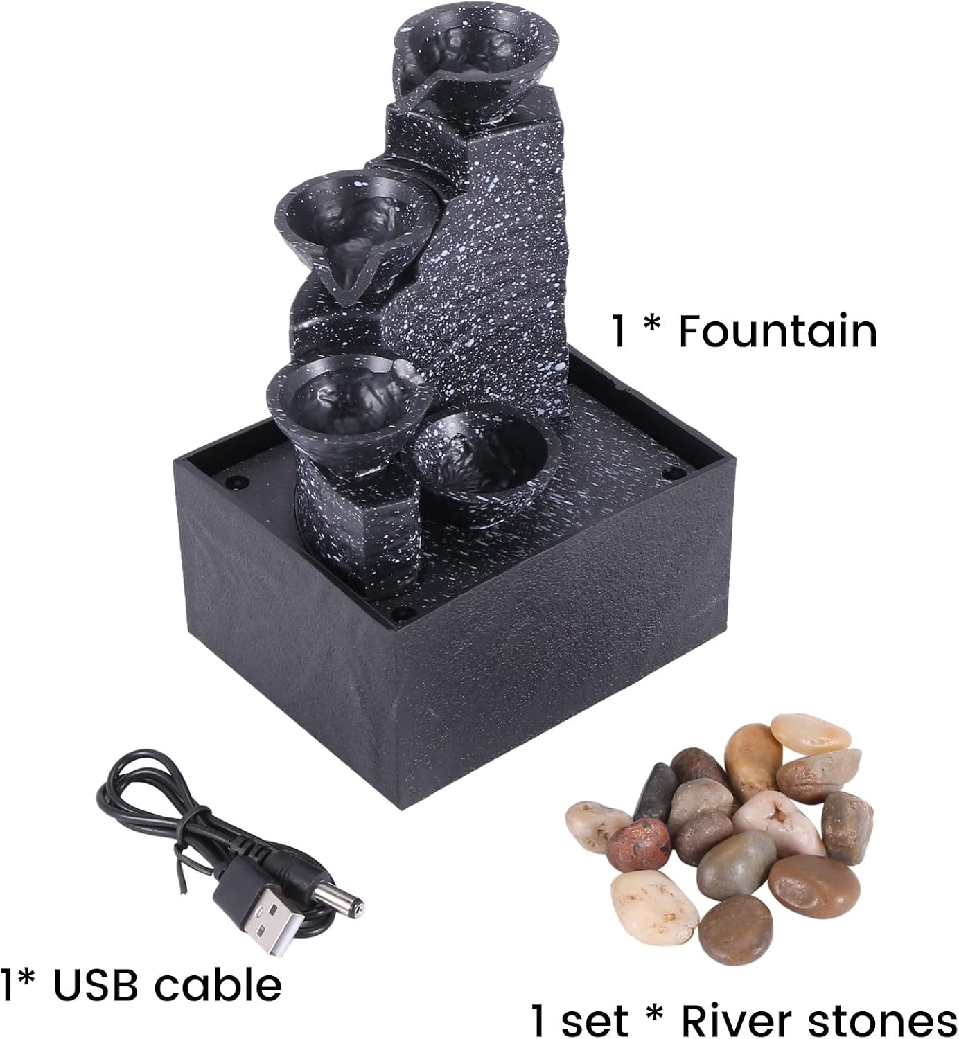 Home Office Desktop Small Fountain Lucky Flowing Water Ornaments Landscape - Image 4