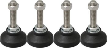 M12 x 50mm Thread Screw On Type Adjustable Furniture Levelling Feet Pack of 4