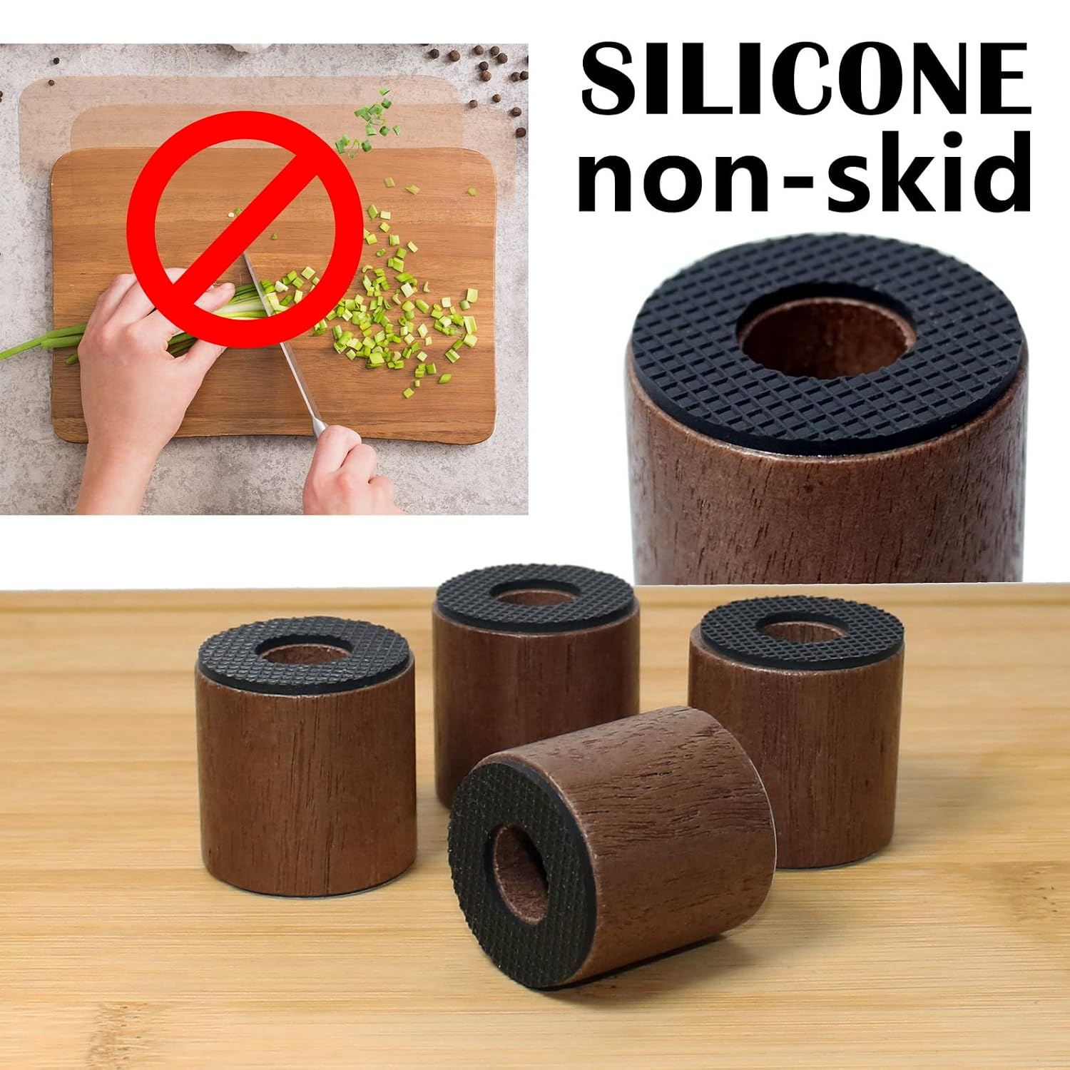 Cutting Board Feet, Walnut Chopping Board Feet, Cutting Board Feet Non Slip - Image 5