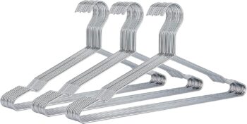 Heavy Duty Metal Clothes Hangers, Space Saving 42cm Sturdy Wire (30 Pack)