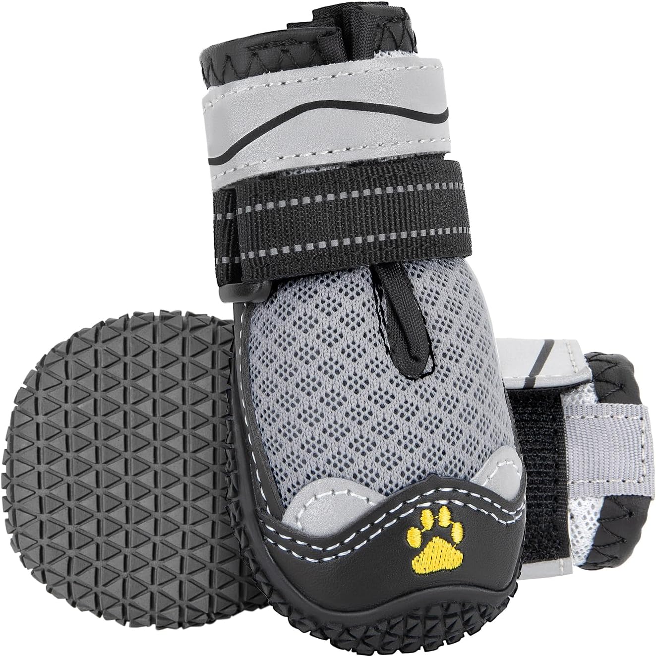 Dog Boots, 2 PCS Outdoor Non-Slip Breathable Waterproof Rubber Soles Paw