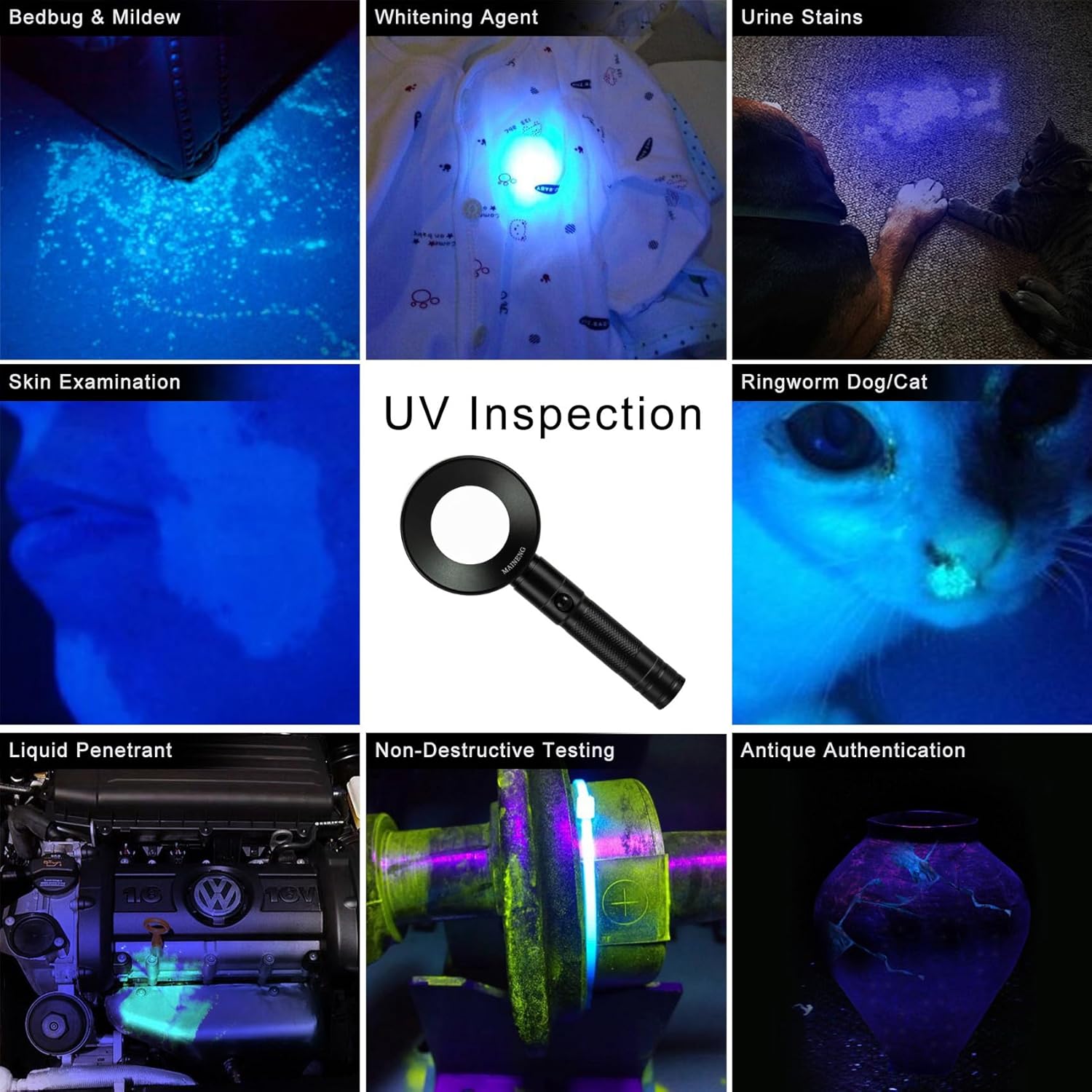 Portable Woods Lamp, UV Black Light for Analyzing Skin, Non-Destructive - Image 8