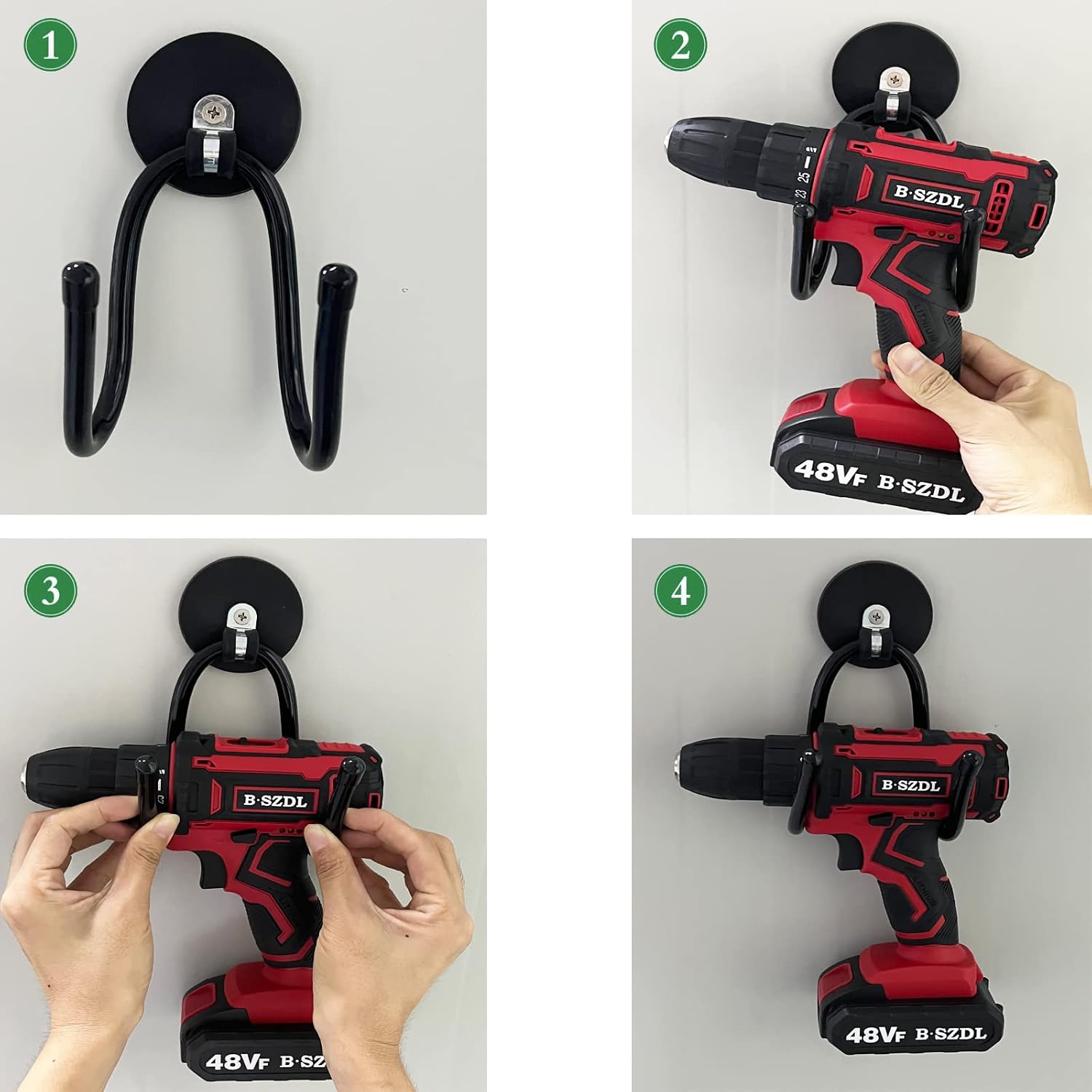 2 Pack Power Drill Tool Organizer Holder,Magnetic Tool Holders,Garage Tool - Image 4