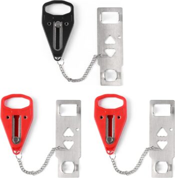 3 Packs Portable Door Lock, Door Locker Security Lock Heavy Duty Travel Lock